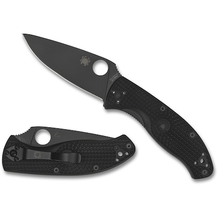 Spyderco 2024 Spyderco, Reveal V4, Tenacious, Black Frn, Black Blade, Plain Edge SPY-C122PBBK